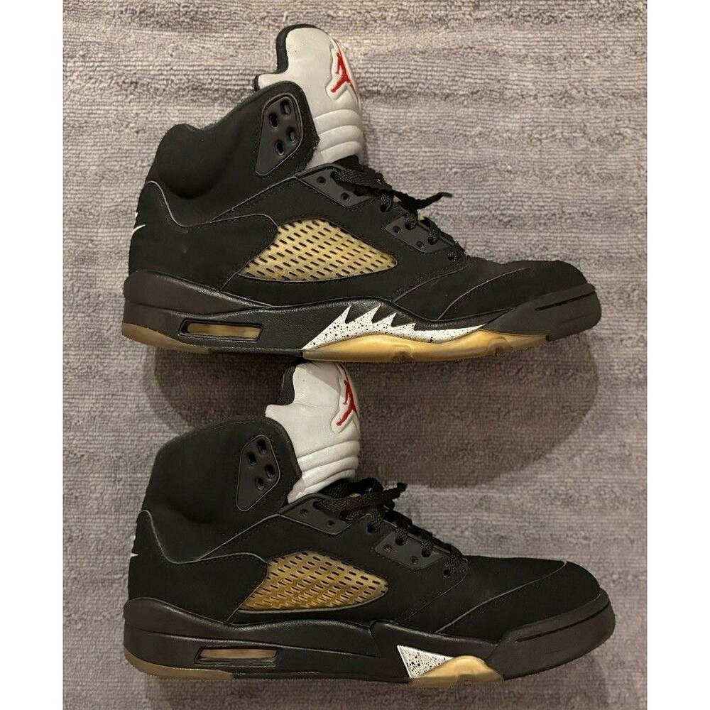 Nike Air Jordan 5 Retro OG 2016 Black Metallic Men’s Size 8 845035-003